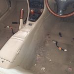Image showing heated seat connectors on floor of interior once seats removed.