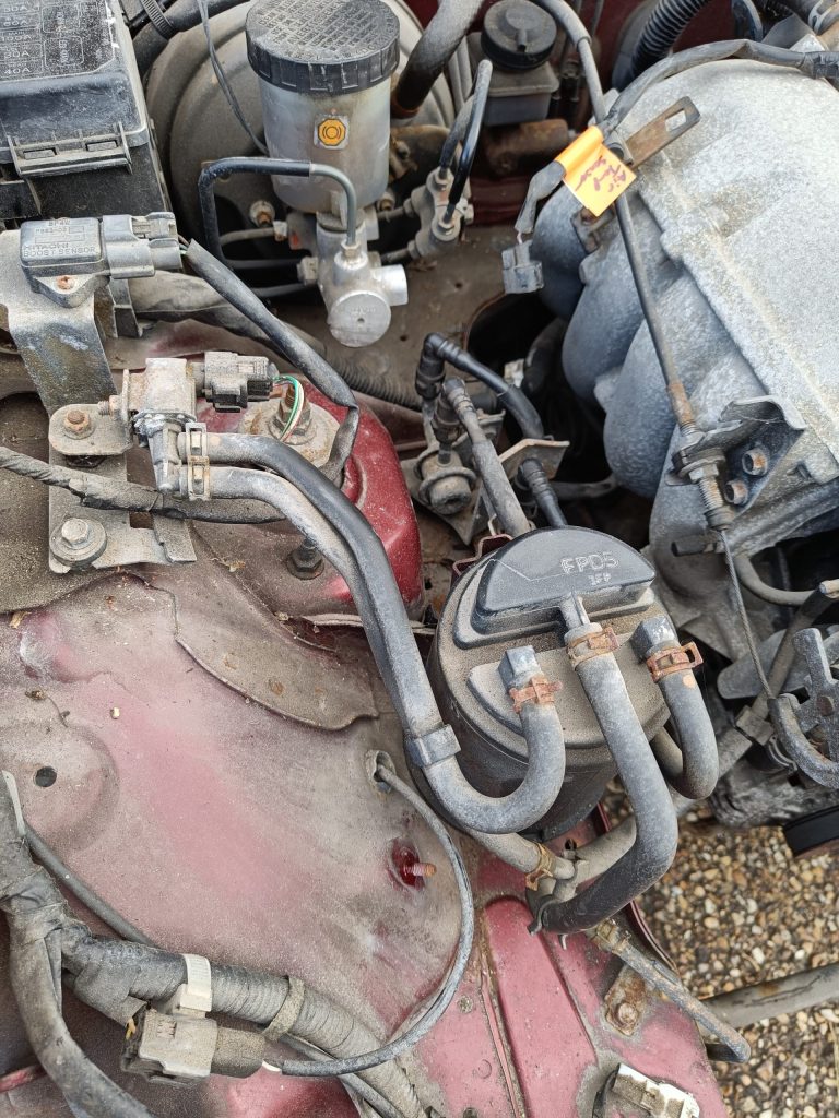 Image of EVAP system in engine bay.