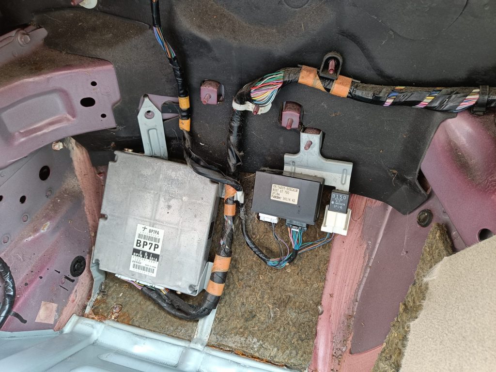 Image of ECU and alarm systems location.