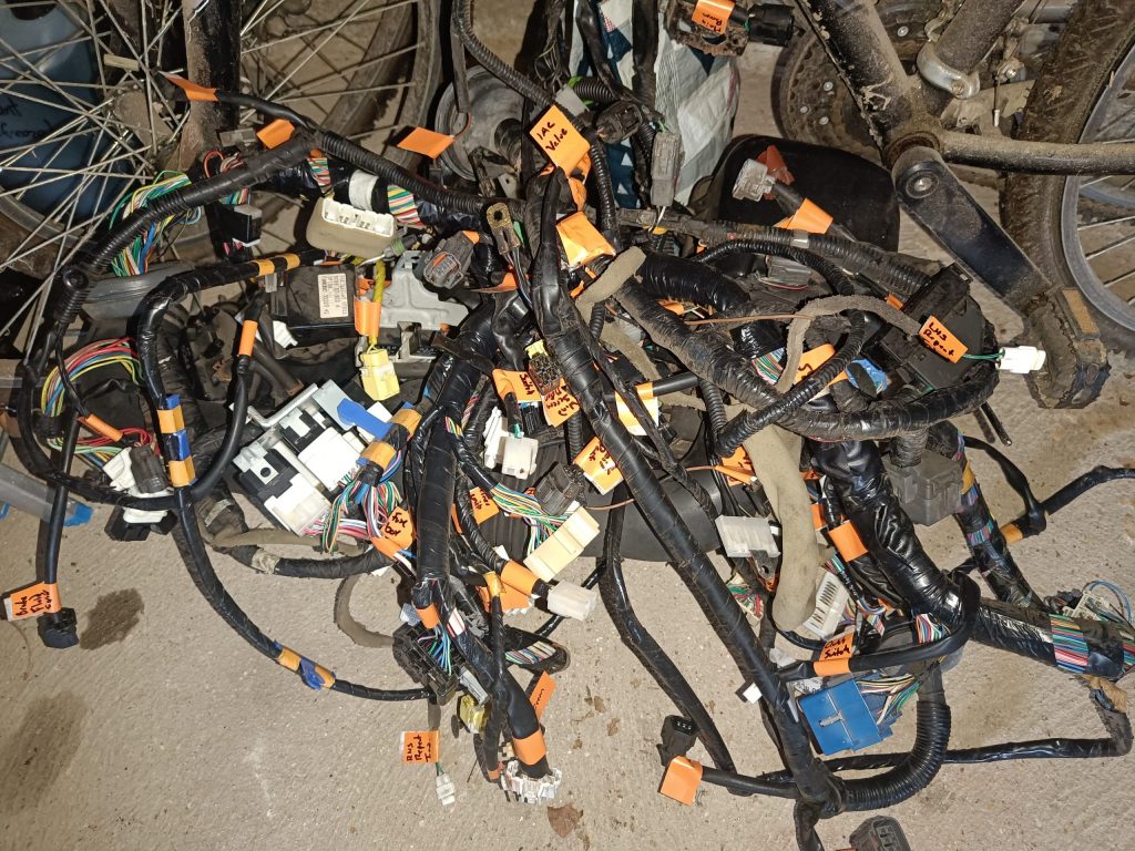 Image of the now removed main wiring harness.