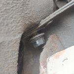 Image of number two of two 17mm rear bolts on the front subframe.