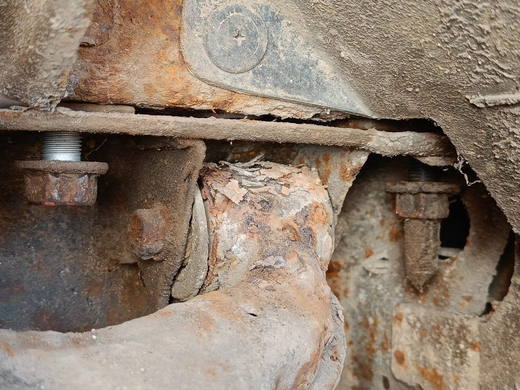 Image of offside rear subframe / body shell fixing #2 & #3