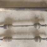 Image of removed propshaft and driveshafts ready for refurbishmant.
