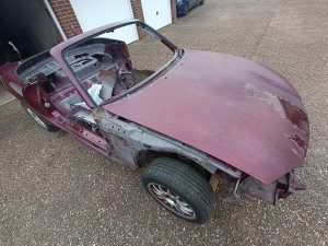 Image of MX-5 ready for the scrap yard