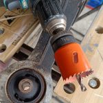 Image of rotary saw drill bit to remove rubber from diff bush.
