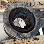 Image of underside of diff bush with rubber centre removed.