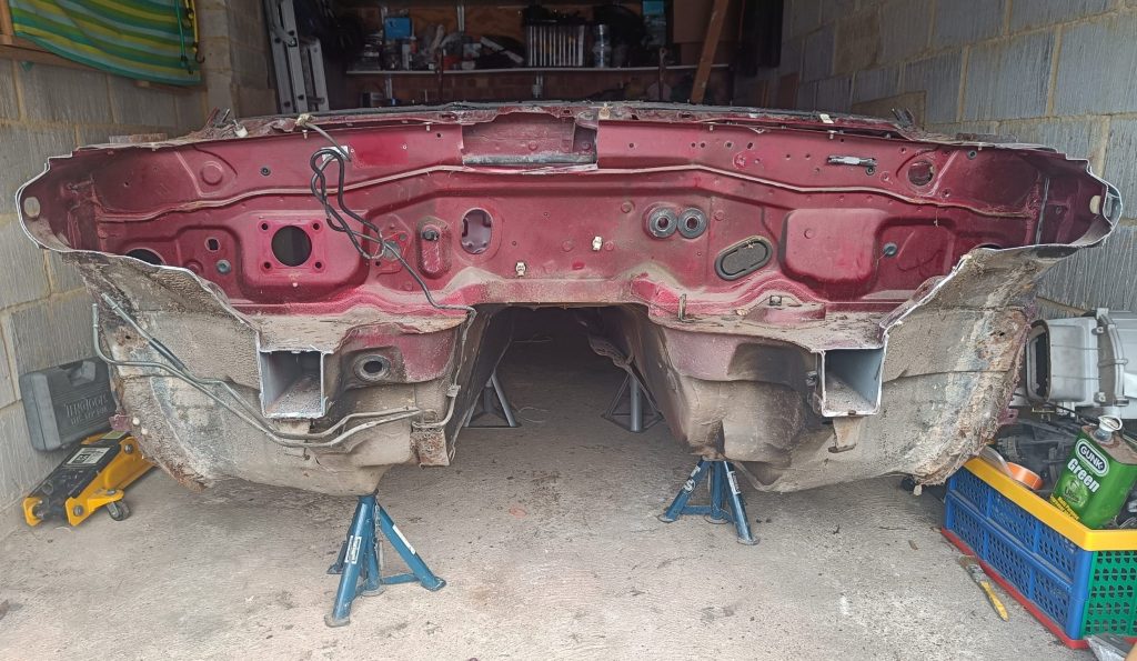 Image of the front of the remaining body shell.