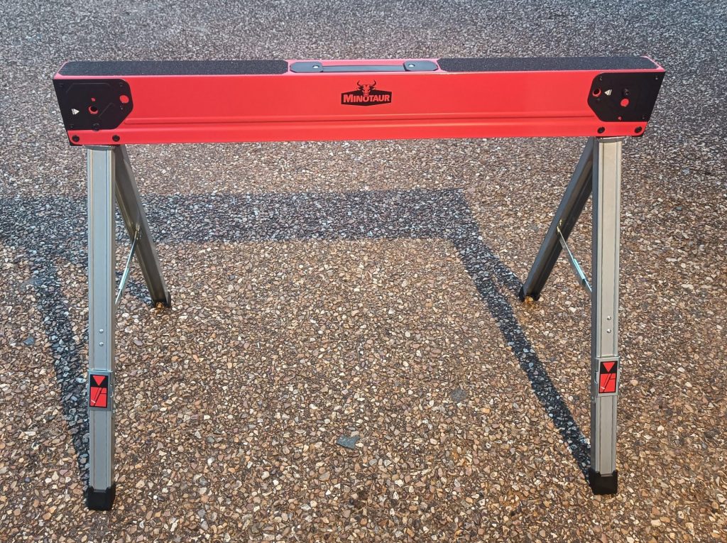 Image of Toolstation saw trestle I'm using to support chassis during build.