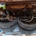 Image of front subframe ready for the scrap man to collect.