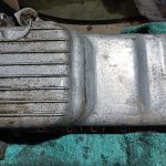 Image of oil sump underside cleaned and ready to send to MK.