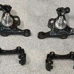 Image of freshly painted parts ready to be fitted.