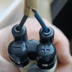 Image of OE fuel pump wiring connector.