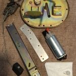Image of dismantled fuel pump assembly ready for rebuild to fit MK tank, along with pump upgrade.