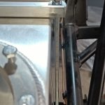 Image showing the forward most fuel tank threaded rod fitting and its clearance with the tank itself.