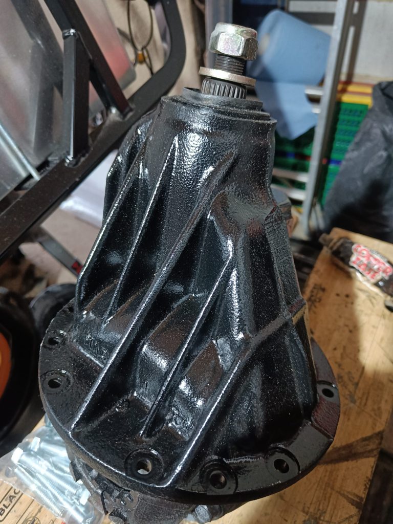 Image of differential 'nose' after final paint top coats.