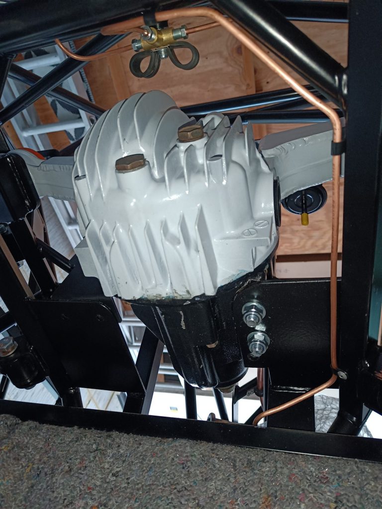 Image of underside of installed differential.