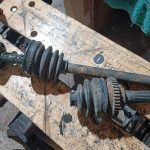 Image of partially dismantled driveshaft prior to refurbishment.
