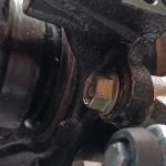 Image of new OEM rear caliper fixing bolts