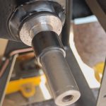 Image of rocker bearing inner ring stuck on shaft after it cooled a little too readily when installing.
