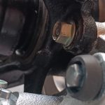 Image of fitted new OEM caliper bolts