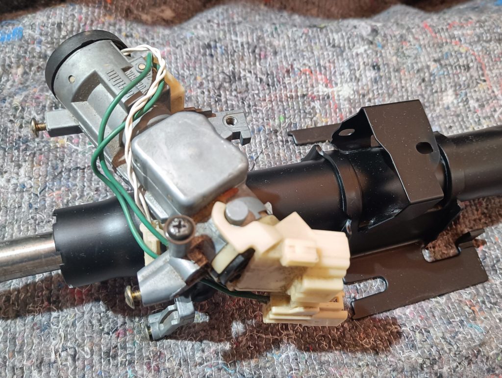 Image of upper steering column after top coat #1