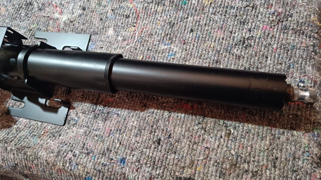 Image of upper steering column after top coat #2