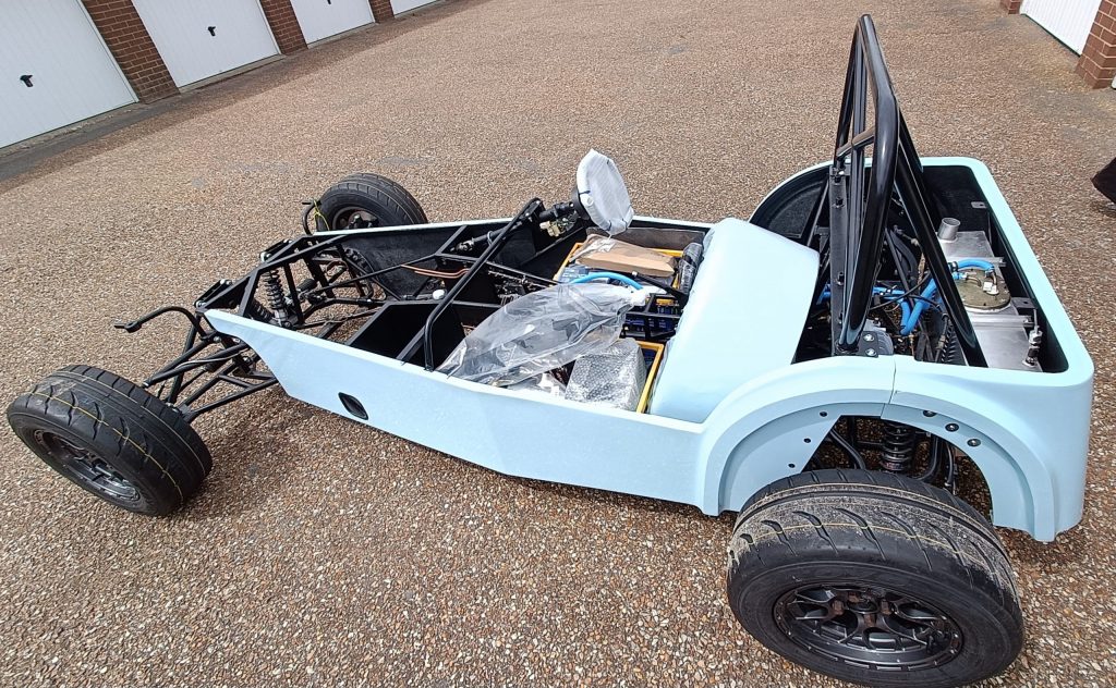 Image of rolling chassis, outside for the first time.