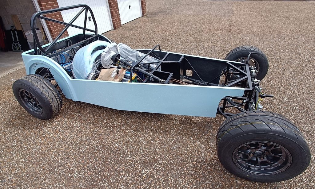 Image of rolling chassis, outside for the first time.
