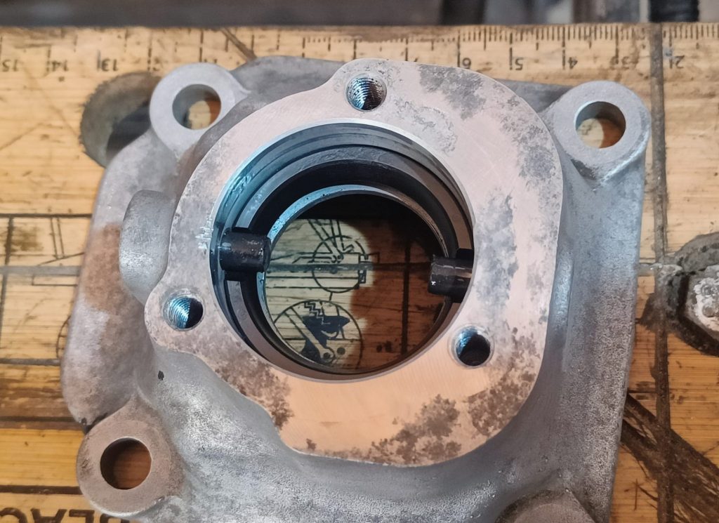 Image of shifter turret with new lower bush installed.