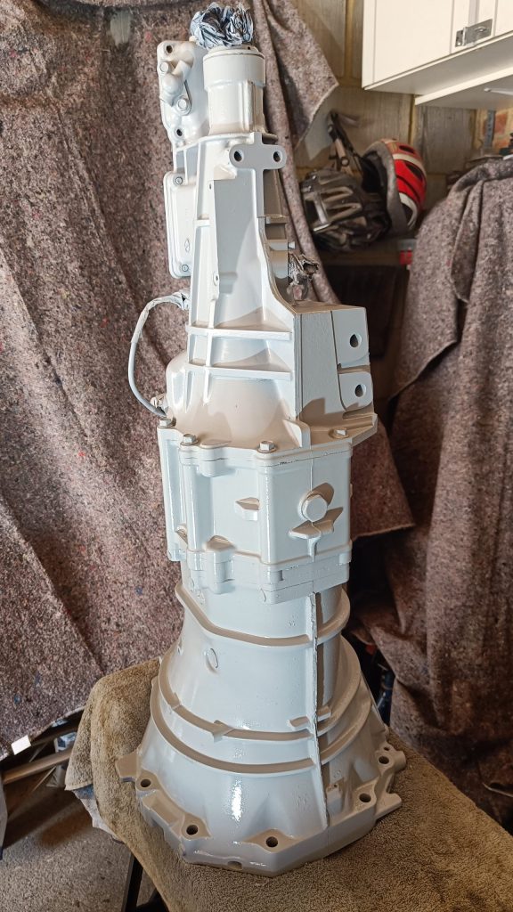 Image of freshly painted gearbox.