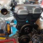 Image of newly reinstalled camshaft cover and VVT assembly.