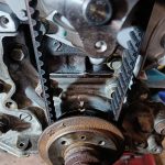 Image of crankshaft TDC timing marks