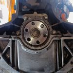 Image of newly installed rear crankshaft oil seal.