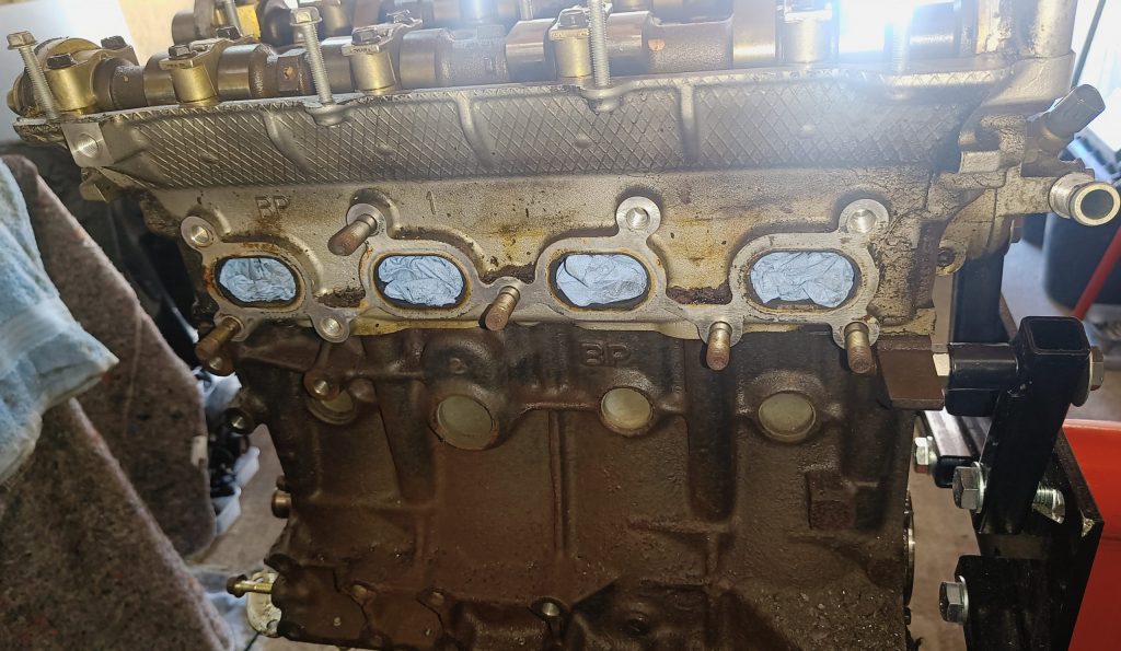 Image of LHS of engine prepped for painting.