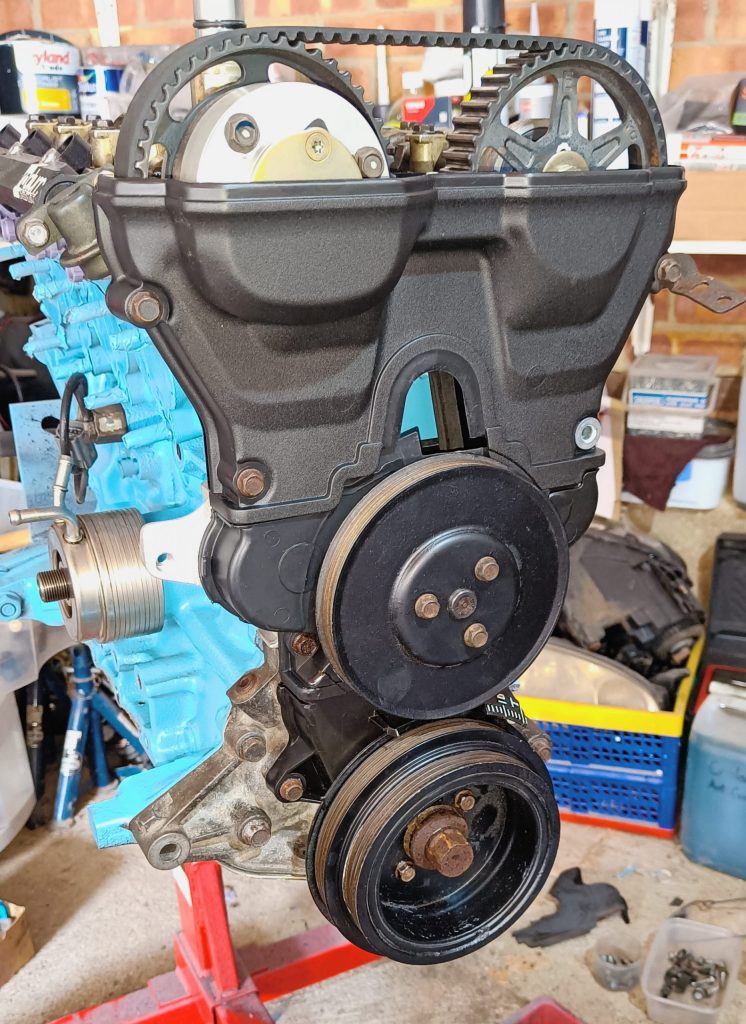 Image of newly installed timing belt covers.