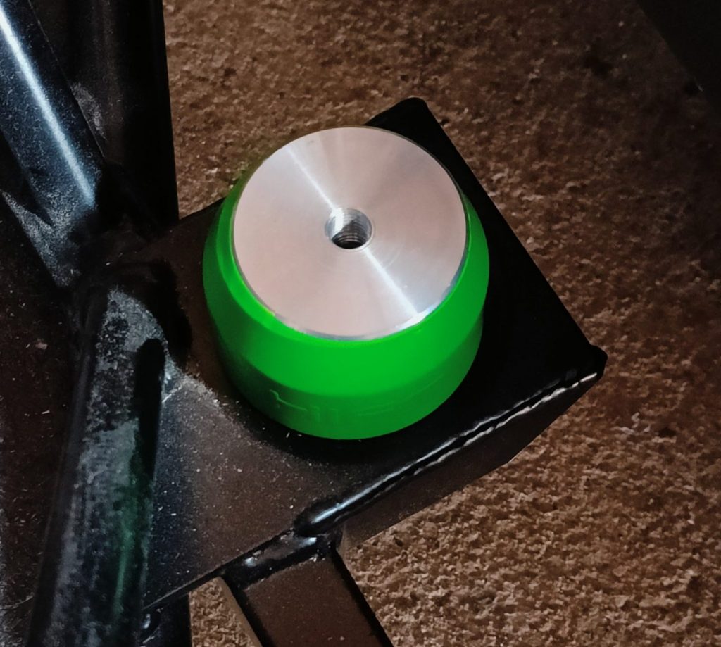 Image of newly installed polyurethane engine mount.