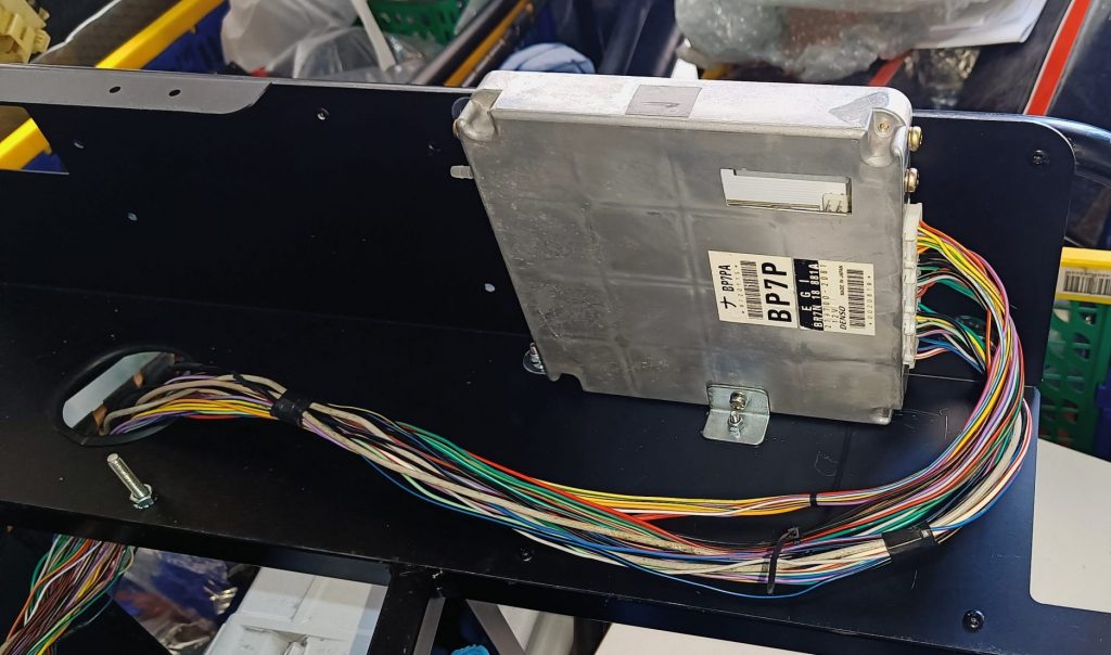 Image of installed ECU with trial loom fitting.