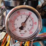 Image of fuel pressure gauge with pump running and regulator set to 60psi.