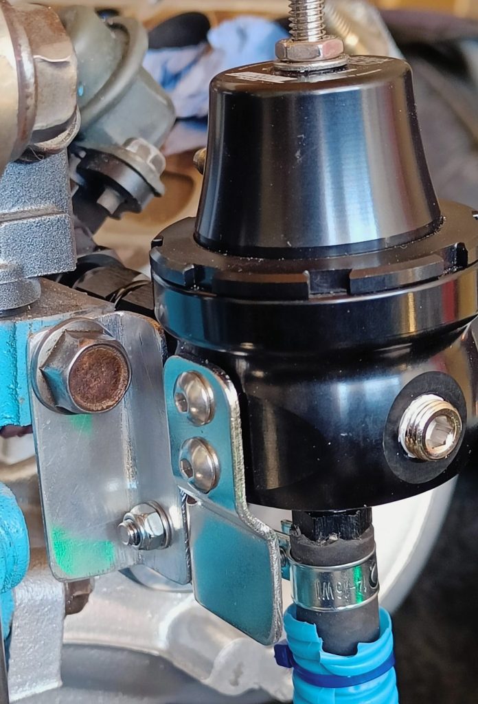 Image of additional fuel pressure support bracket.