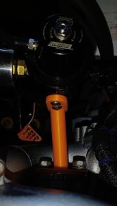 Top view of prototype 3D printed FPR support bracket.