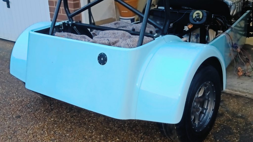 Image of fitted offside rear wheel arch.