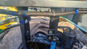 Image of rear loom installation detail.