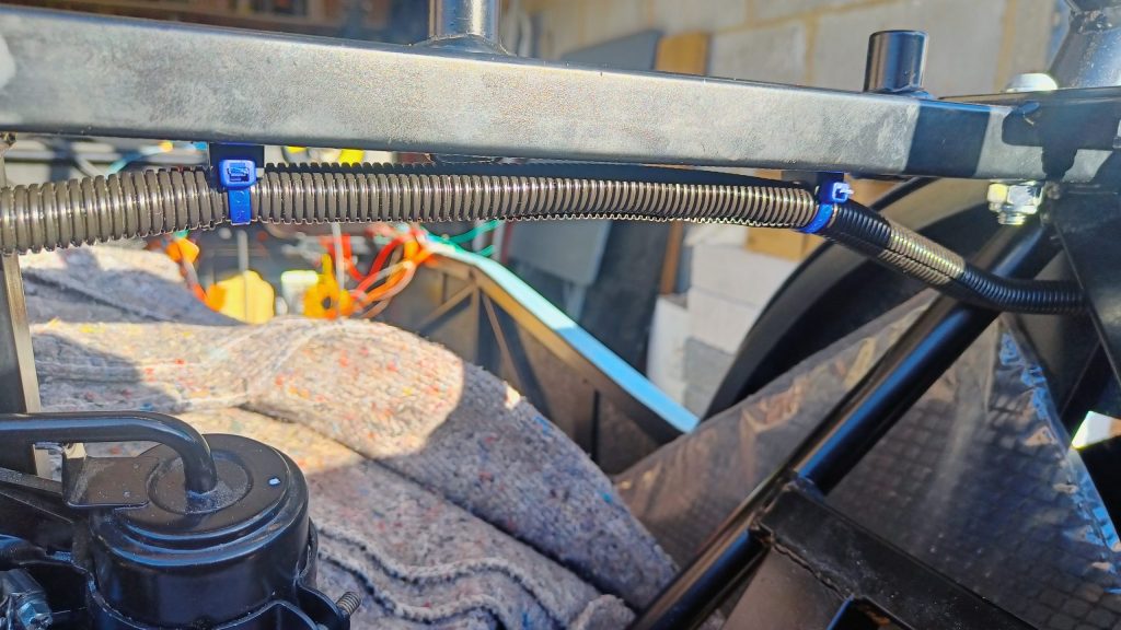 Image of rear loom installation detail.