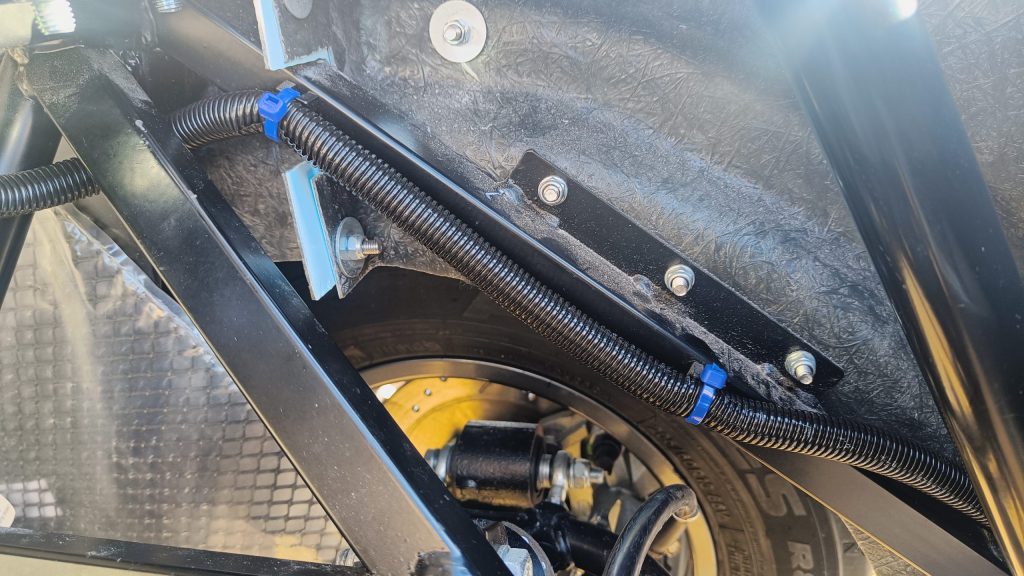 Image of rear loom installation detail.