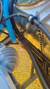 Image of rear loom installation detail.