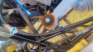 Image of rear loom installation detail.