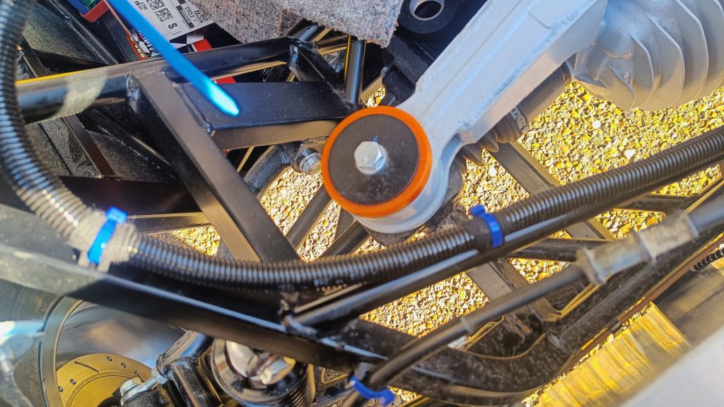 Image of rear loom installation detail.