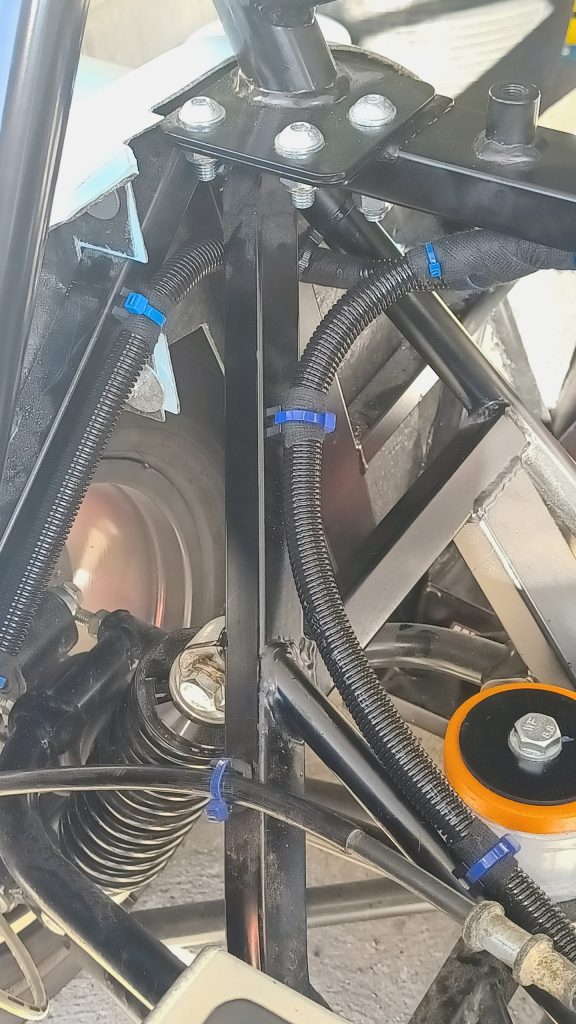 Image of rear loom installation detail.