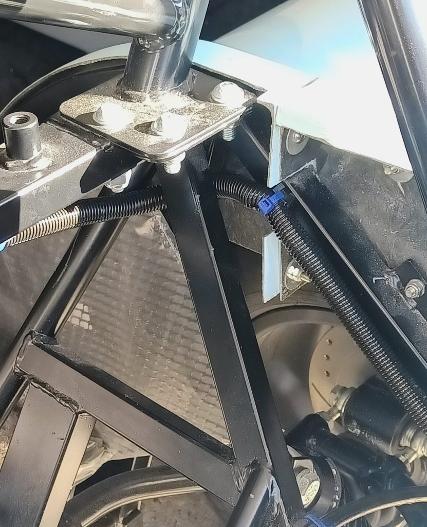 Image of rear loom installation detail.