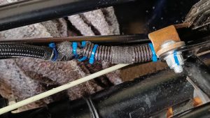 Image of handbrake switch loom connection.